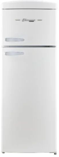 Unique® Appliances Classic Retro 22'' 7.0 Cu. Ft. Marshmellow WhiteTop Freezer Refrigerator-0