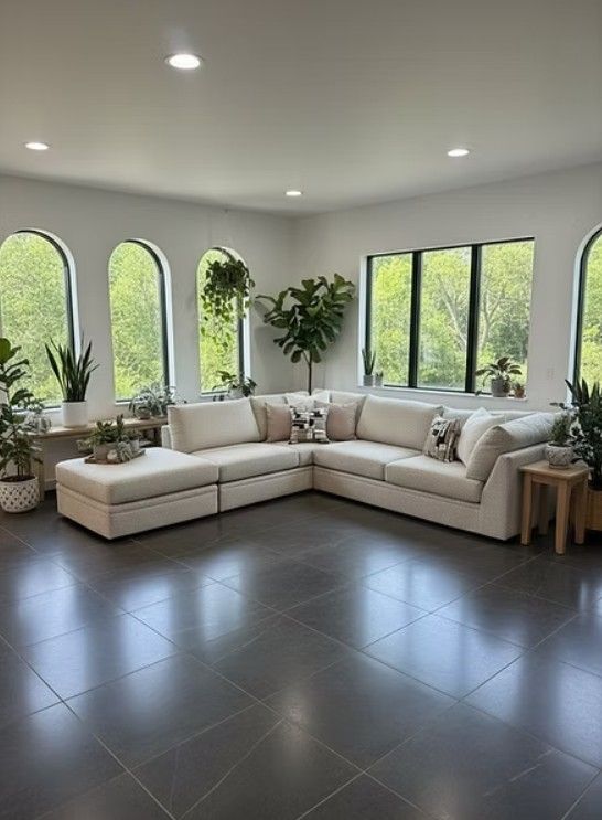 Intermountain Furniture Customizable Maple Reversible Tapered Arm Sectional-1