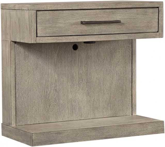 aspenhome® Platinum Gray Linen 1-Drawer Nightstand-0