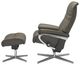 Stressless® by Ekornes® Customizable Sunrise Large Manual Recliner and Ottoman with Cross Base-2
