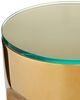 Currey & Company Lemy Clear Drinks Table with Brass Base-3