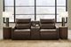 Benchcraft® ModZ 3-Piece Chocolate Power Reclining Sectional Loveseat with Audio Console-1