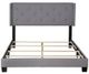 Bernards Lyla Grey Upholstered Queen Panel Bed-1