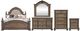 Liberty Furniture Carlisle Court 5-Piece Chestnut/Sand Queen Upholstered Poster Bedroom Set-0