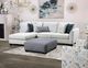 Furniture of America® Chepstow 2-Piece Cream Left-Arm Facing Sectional and Chaise-1