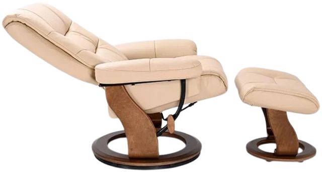 BenchMaster Trend Line Rosa Khaki Chair and Ottoman Set-2