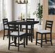 Legends Home Arden 5-Piece Beige/Black Counter Table Set-1