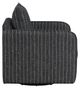 Homelegance® Pinstripe Black/White Swivel Chair-3