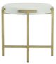 Fairfield® East Camden Pearl Round End Table with Antique Brass Base-1