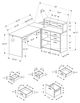 Monarch Specialties Inc. White L Shaped Corner Desk-3