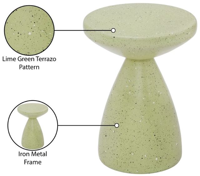 Meridian Furniture Anika Green Terrazo End Table-4