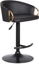 Armen Living Solstice Black Adjustable Swivel Stool-0