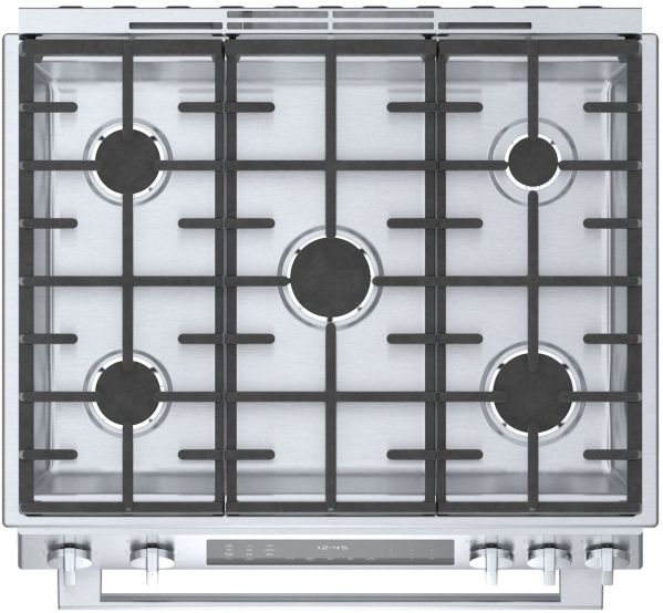 Bosch Benchmark® 30" Stainless Steel Slide In Dual Fuel Range-2