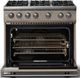 Viking® 5 Series 36" Nantucket Pro Style Gas (LP) Range with Polished Chrome Trim-1