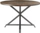 Homelegance® Fideo Burnished Brown Dining Table with Gray Metal Base -0