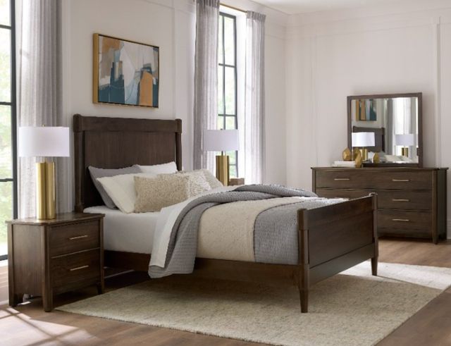 Vaughan-Bassett NordHaven Nordic Walnut King Poster Bed-1