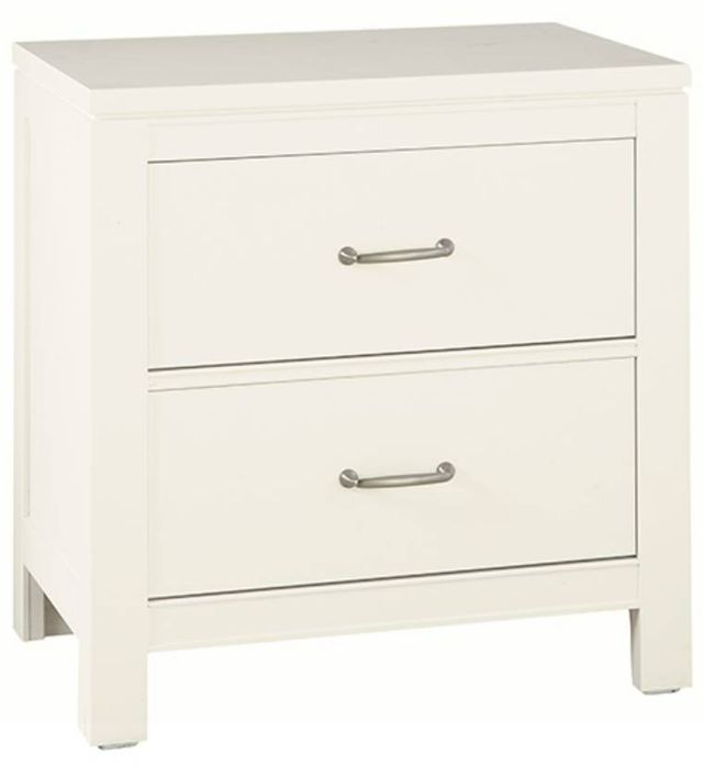 Vaughan-Bassett Tide & Timber Soft White Maple 2-Drawer Nightstand-0