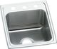 Elkay Lustertone® Classic Lustrous Satin 17" x 20" x 10-1/8" 3-Hole Single Bowl Drop-In Sink-0