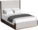 Elements International Brisbane Boucle Beige/Brown Queen Upholstered Panel Bed-0