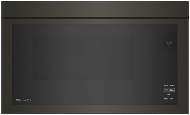KitchenAid® 1.1 Cu. Ft. Black Stainless Steel Over The Range Microwave -0