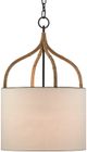 Currey & Company Dunning Natural/Off-White Eggshell Pendant Lighting-1