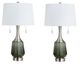 Crestview Collection Penn 2-Piece Green Table Lamp Set-0