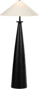 Four Hands Innes Matte Black Tapered Shade Floor Lamp-2