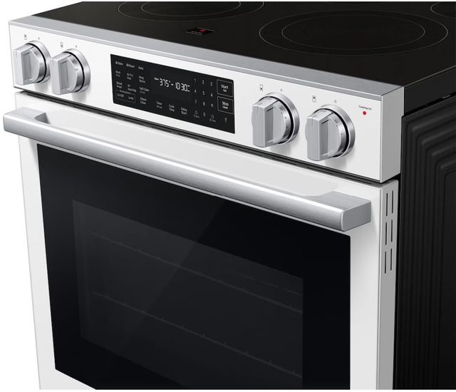Samsung 30'' Matte White Slide-In Electric Range with Air Sous Vide -3