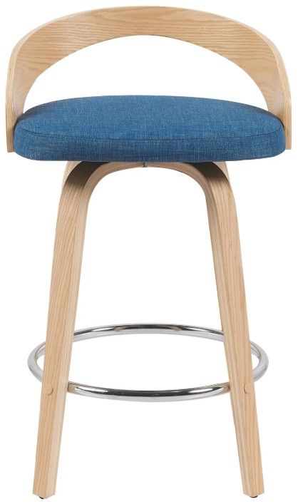 Armen Living Sonia Blue/Oak Counter Stool-2