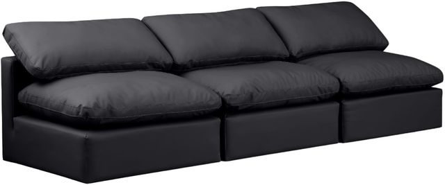 Meridian Furniture Indulge 3-Piece Black Sofa-0