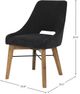 LH Home Gia Graphite Grey/Warm Pecan Curved Dining Chair-2
