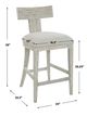 Uttermost® Idris White/Whitewash Counter Stool-2