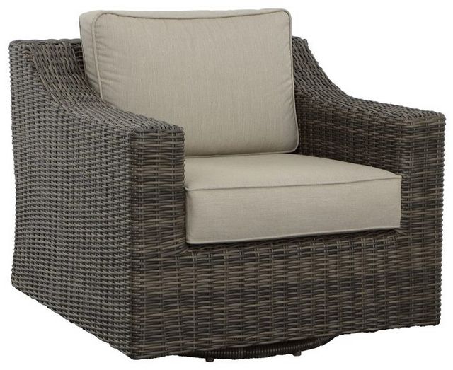 Steve Silver Co. Jones Brown Outdoor Swivel Lounge Chair