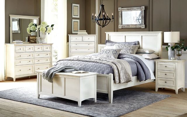 A-America® Northlake White Eastern King Panel Bed-1