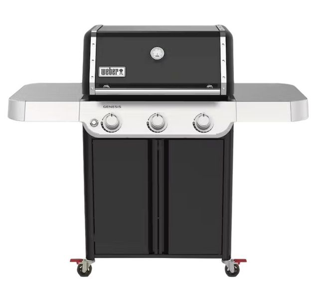 Weber® Genesis E-315 3-Burner Black Freestanding Natural Gas Grill-0