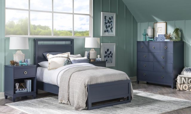 Legacy Classic Summerland Inkwell Blue Youth Twin Panel Bed-1