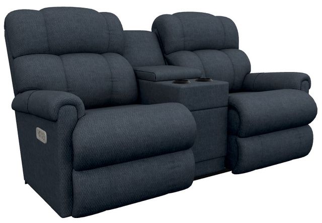 La-Z-Boy® Pinnacle Navy Power Wall Reclining Loveseat with Console, Headrest, and Lumbar-0