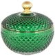 A & B Home Gold/Green Candy Jar-0