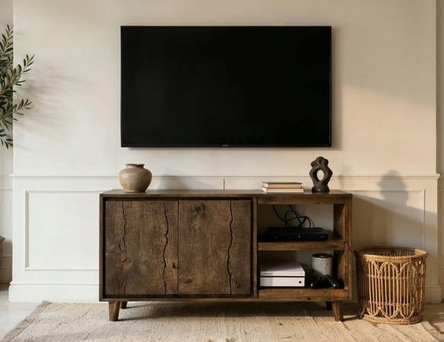 International Furniture Direct Savia Brown 52" TV Stand-1