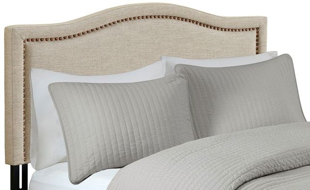 Olliix by Madison Park Natural King Nadine Upholstery Headboard-2