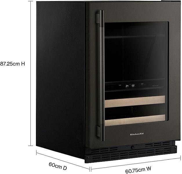 KitchenAid® 24" 4.8 Cu. Ft. Black Ore Undercounter Beverage Centre-4