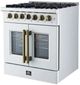 FORNO® Galiano Alta Qualita 30" White Pro Style Dual Fuel Range -2