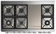 Ilve® Majestic III 48" Custom Pro Style Dual Fuel Liquid Propane Range with Griddle and Chrome Trim-2