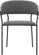 Armen Living Nara 2-Piece Gray/Black Dining Chairs-1