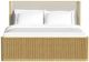 Elements International Sylvie Natural/White Upholstered King Panel Bed-3