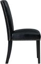 Elements International Meridian Black Upholstered Dining Side Chair-2