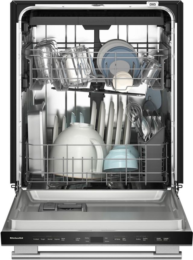 KitchenAid® 24" PrintShield™ Stainless Top Control Built-In Dishwasher with Third Level Utensil Rack and 30+ Total Wash Jets-3