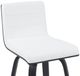 Armen Living Vienna 3-Piece Black Brushed/White Swivel Barstool Set-5