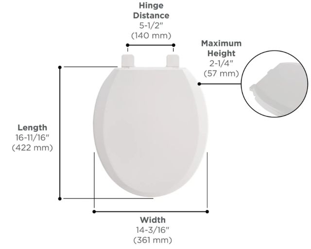 American Standard Cardiff White Slow-Close Round Front Toilet Seat-2
