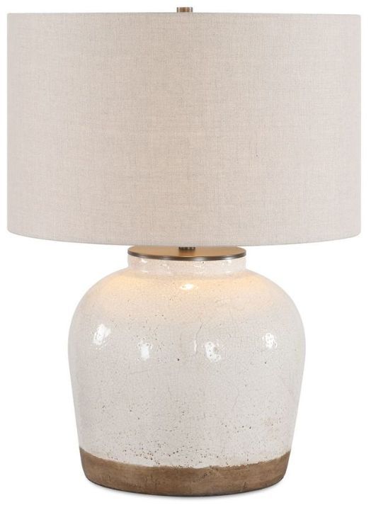 Uttermost® Jarret Glaze White Table Lamp-3